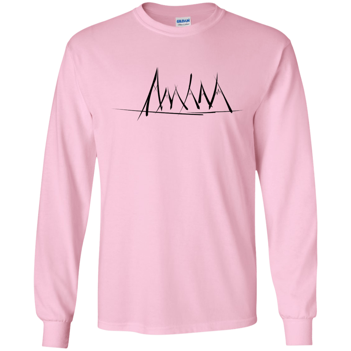 Mountain Brush Strokes Men's Long Sleeve T-Shirt