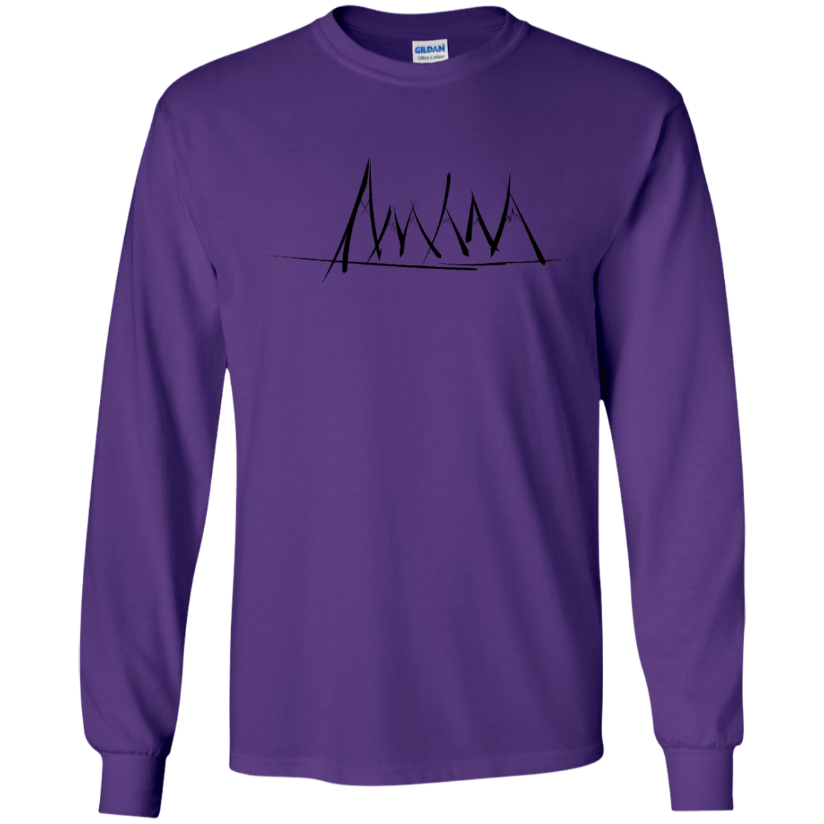 Mountain Brush Strokes Men's Long Sleeve T-Shirt