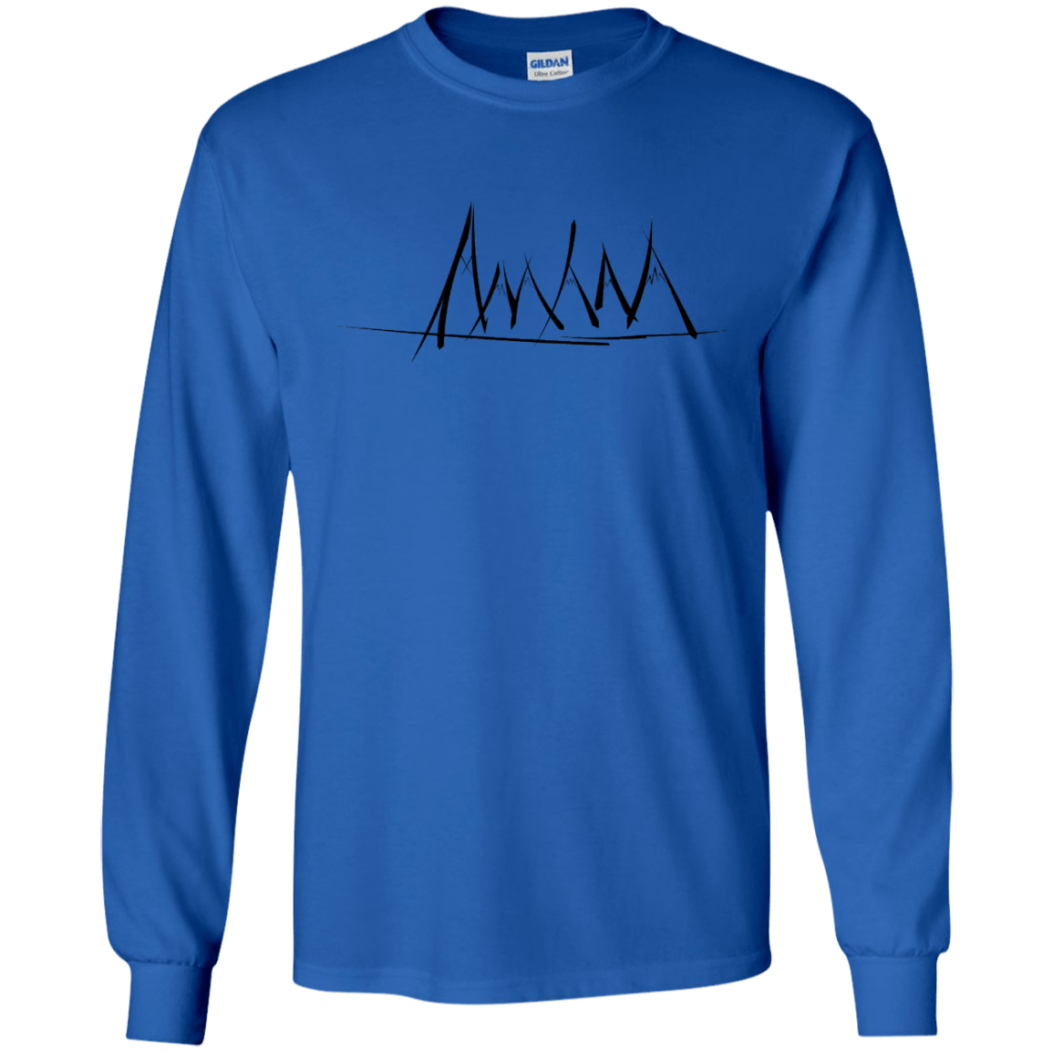 Mountain Brush Strokes Men's Long Sleeve T-Shirt