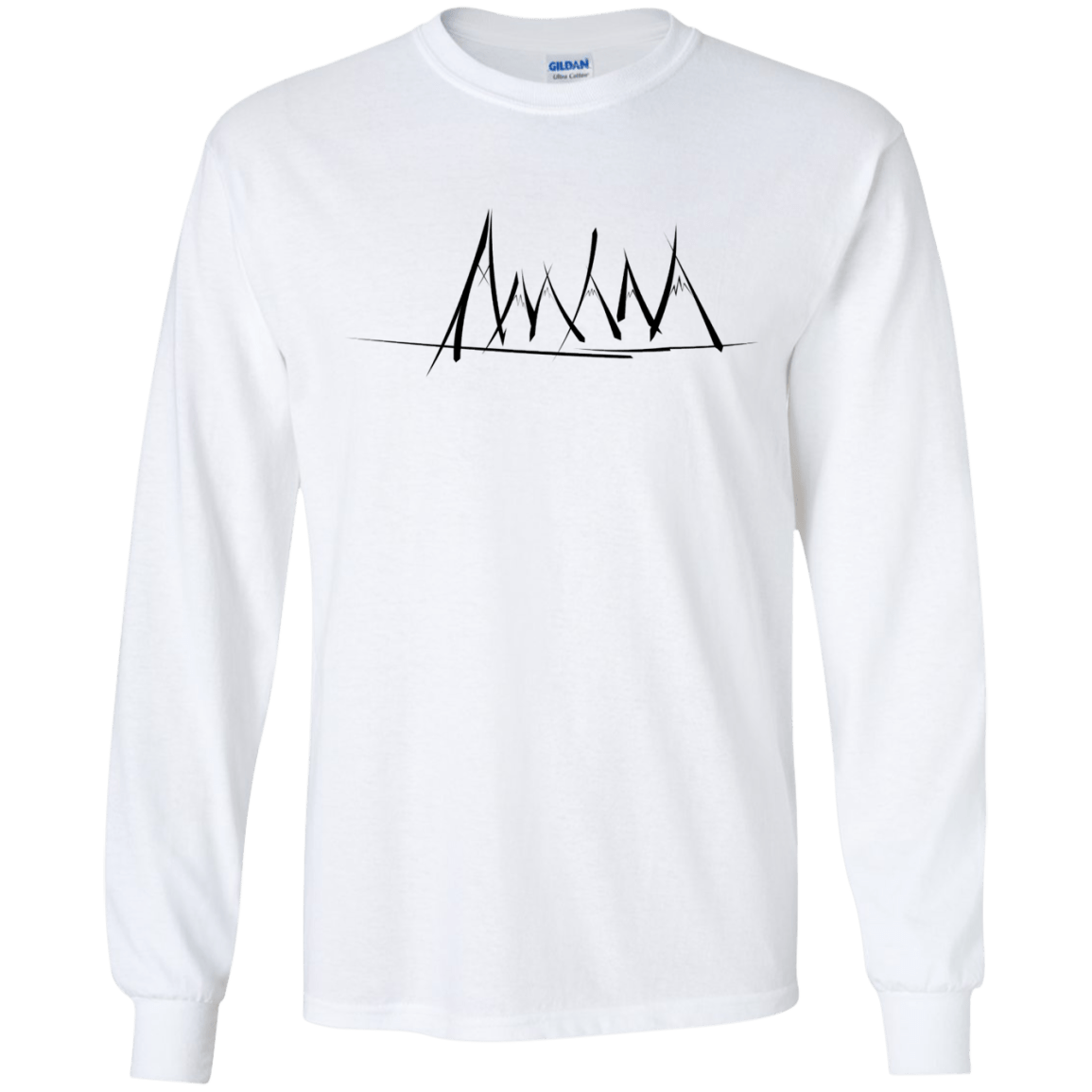 Mountain Brush Strokes Men's Long Sleeve T-Shirt