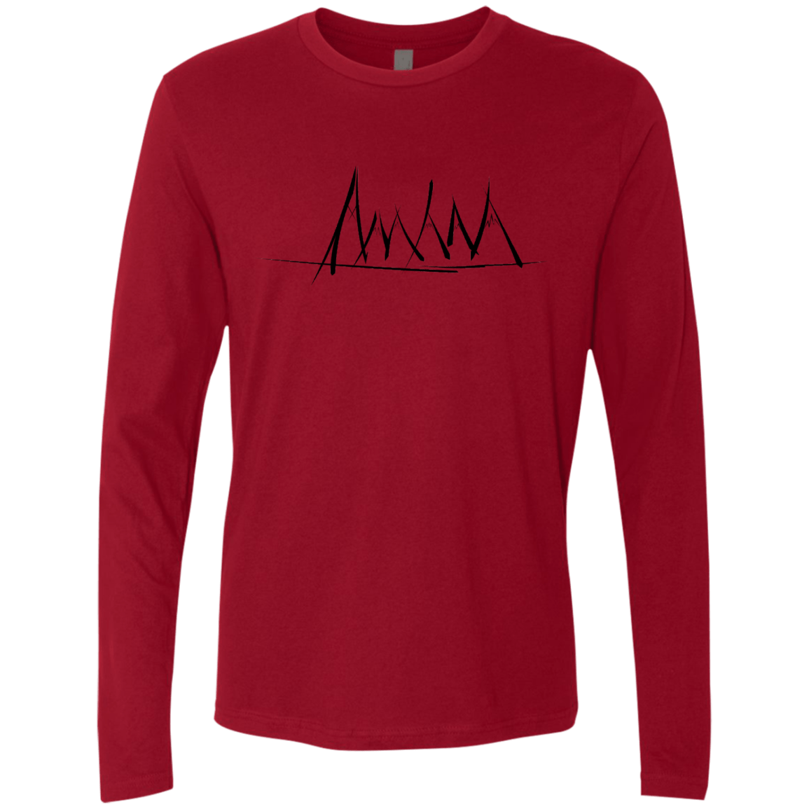 Mountain Brush Strokes Men's Premium Long Sleeve