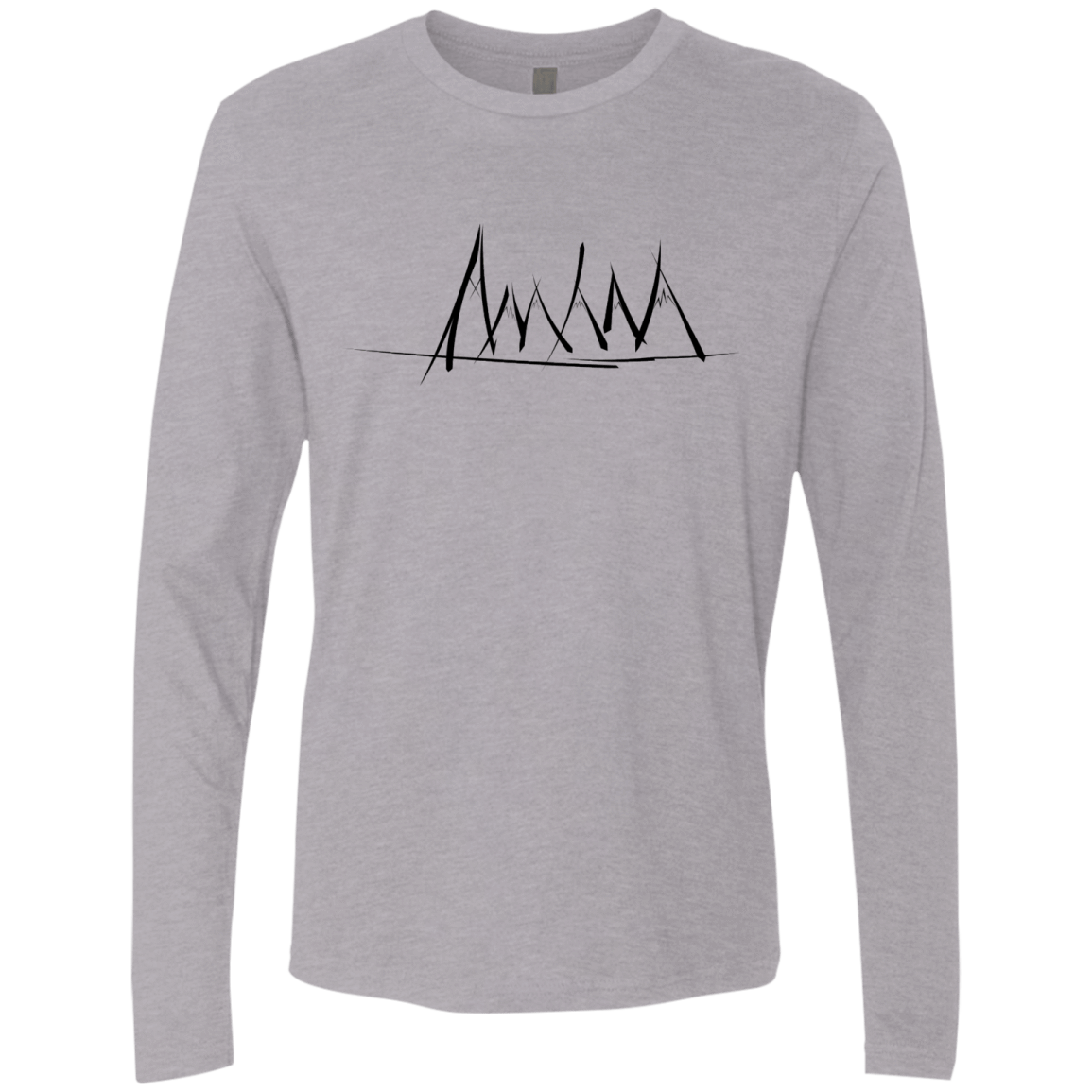 Mountain Brush Strokes Men's Premium Long Sleeve