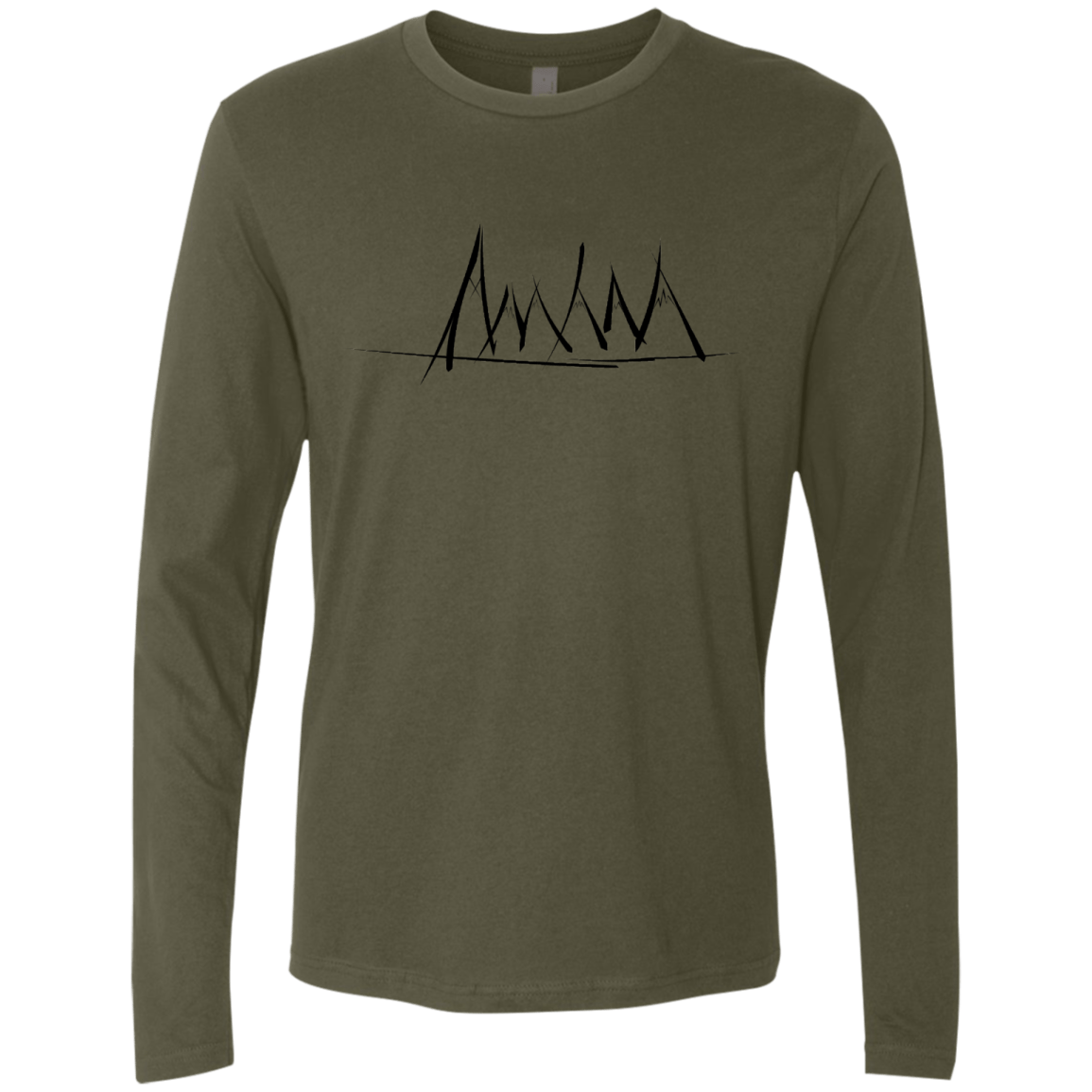 Mountain Brush Strokes Men's Premium Long Sleeve
