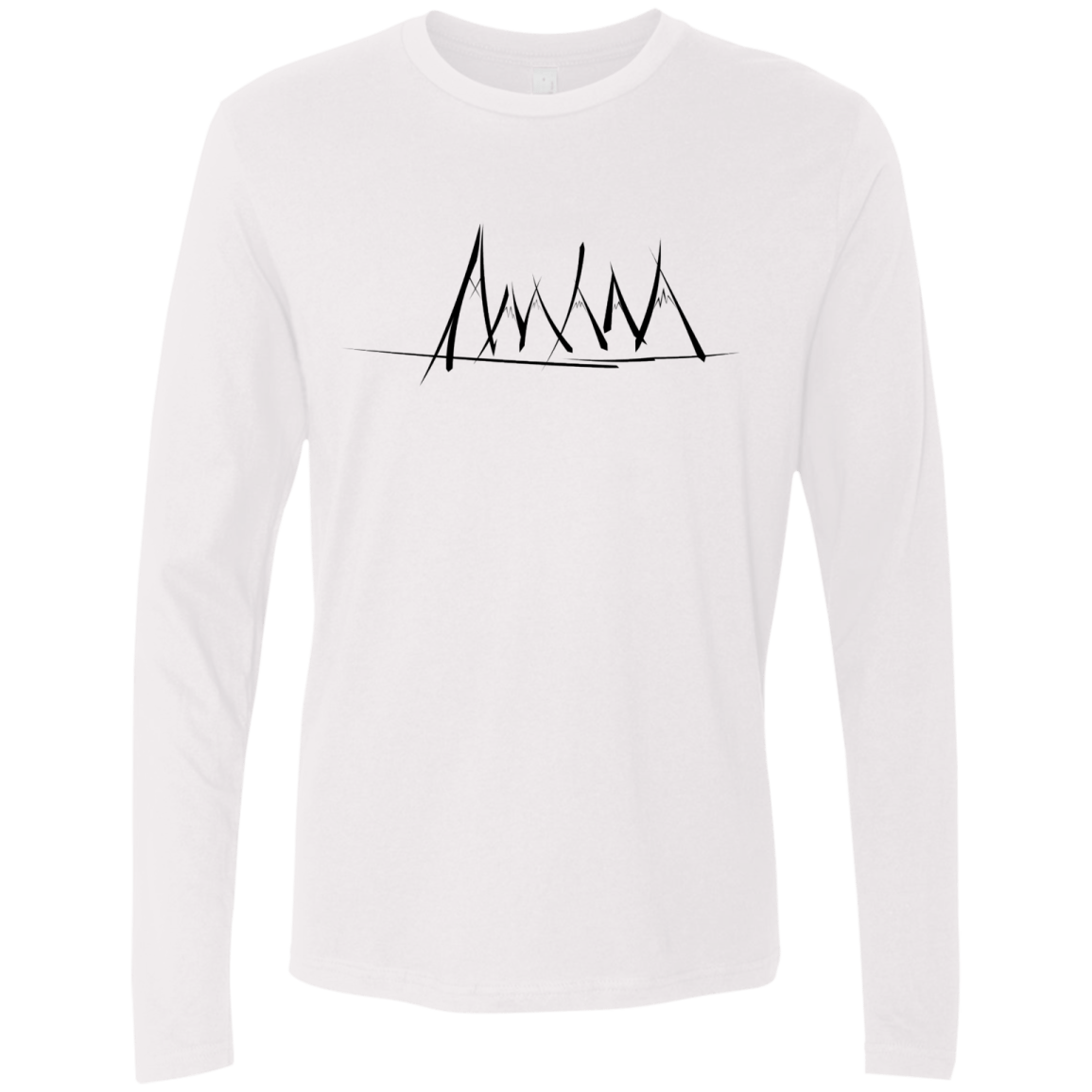 Mountain Brush Strokes Men's Premium Long Sleeve