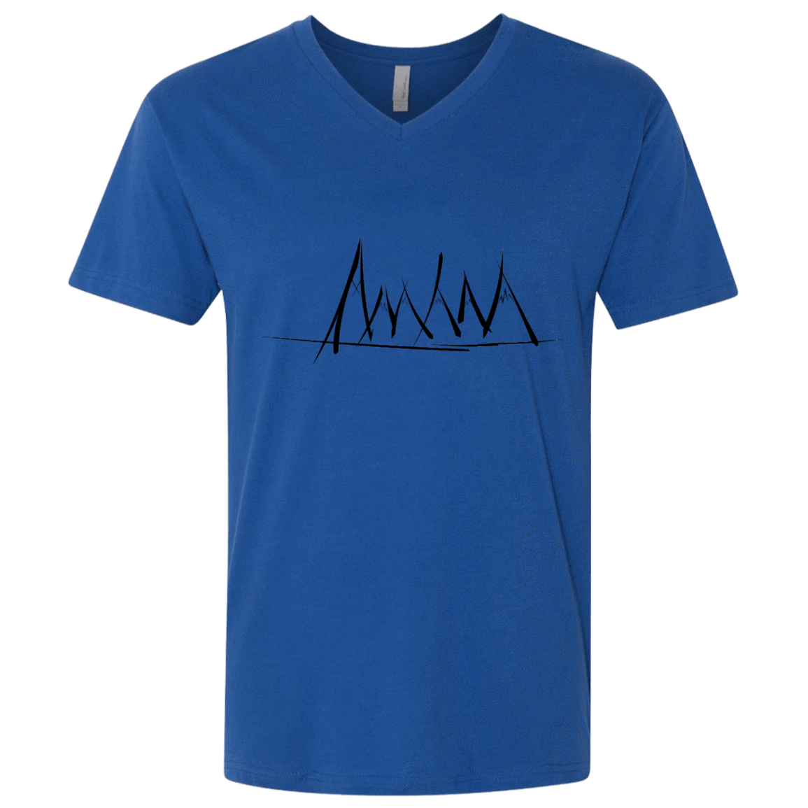 T-Shirts Royal / X-Small Mountain Brush Strokes Men's Premium V-Neck