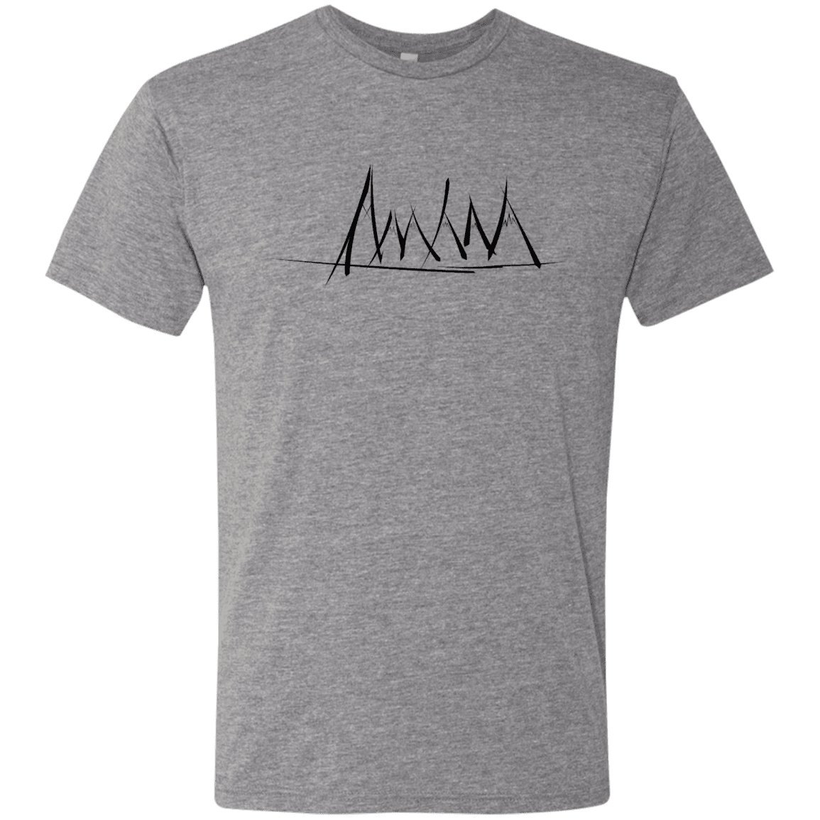 T-Shirts Premium Heather / S Mountain Brush Strokes Men's Triblend T-Shirt