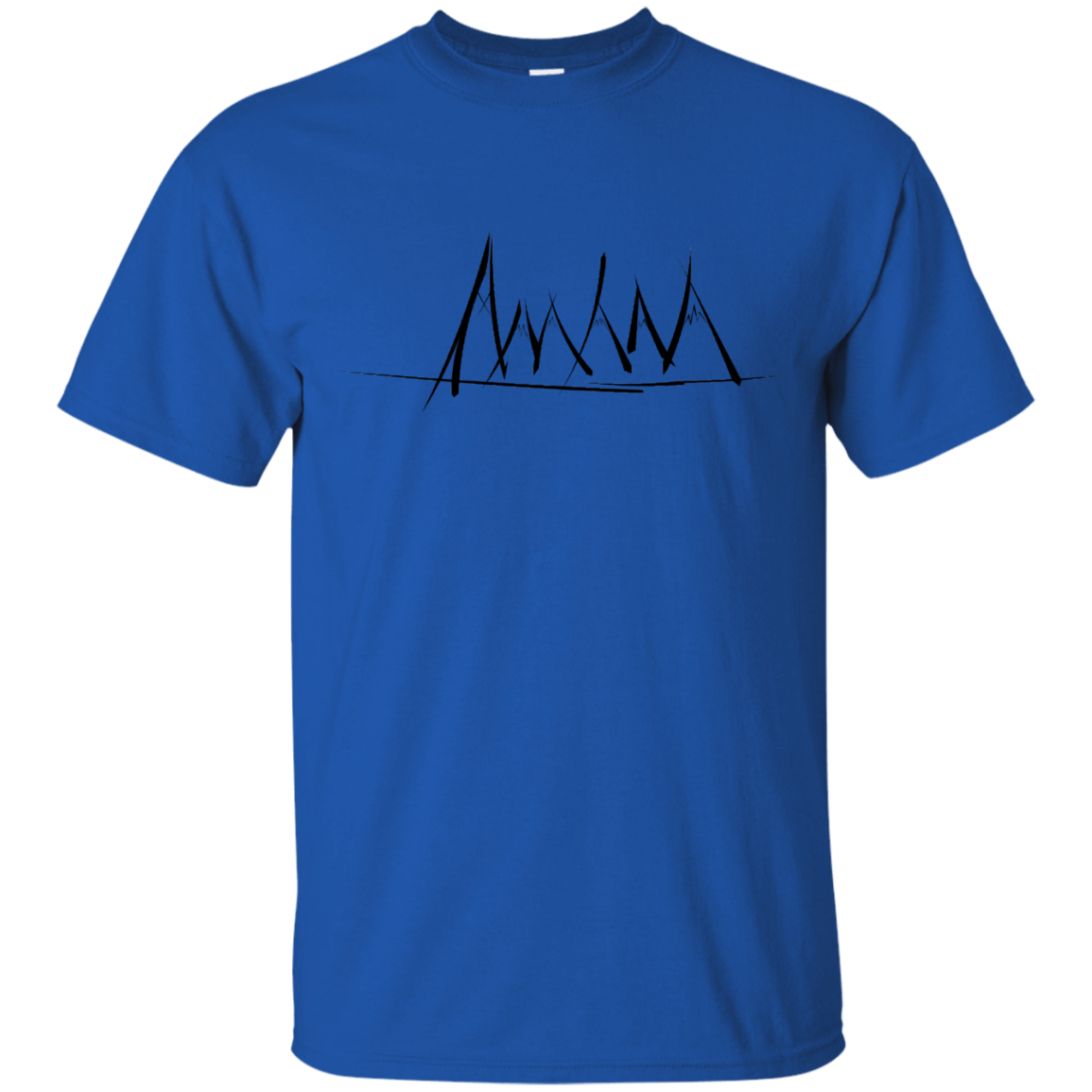 T-Shirts Royal / S Mountain Brush Strokes T-Shirt