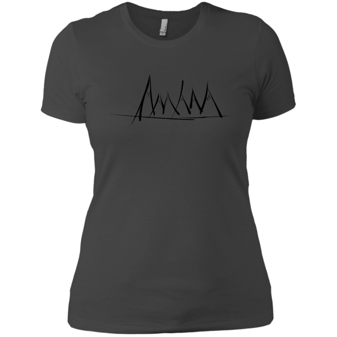 T-Shirts Heavy Metal / X-Small Mountain Brush Strokes Women's Premium T-Shirt
