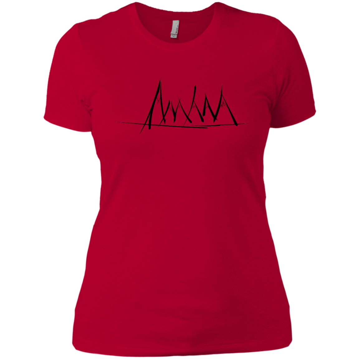 T-Shirts Red / X-Small Mountain Brush Strokes Women's Premium T-Shirt