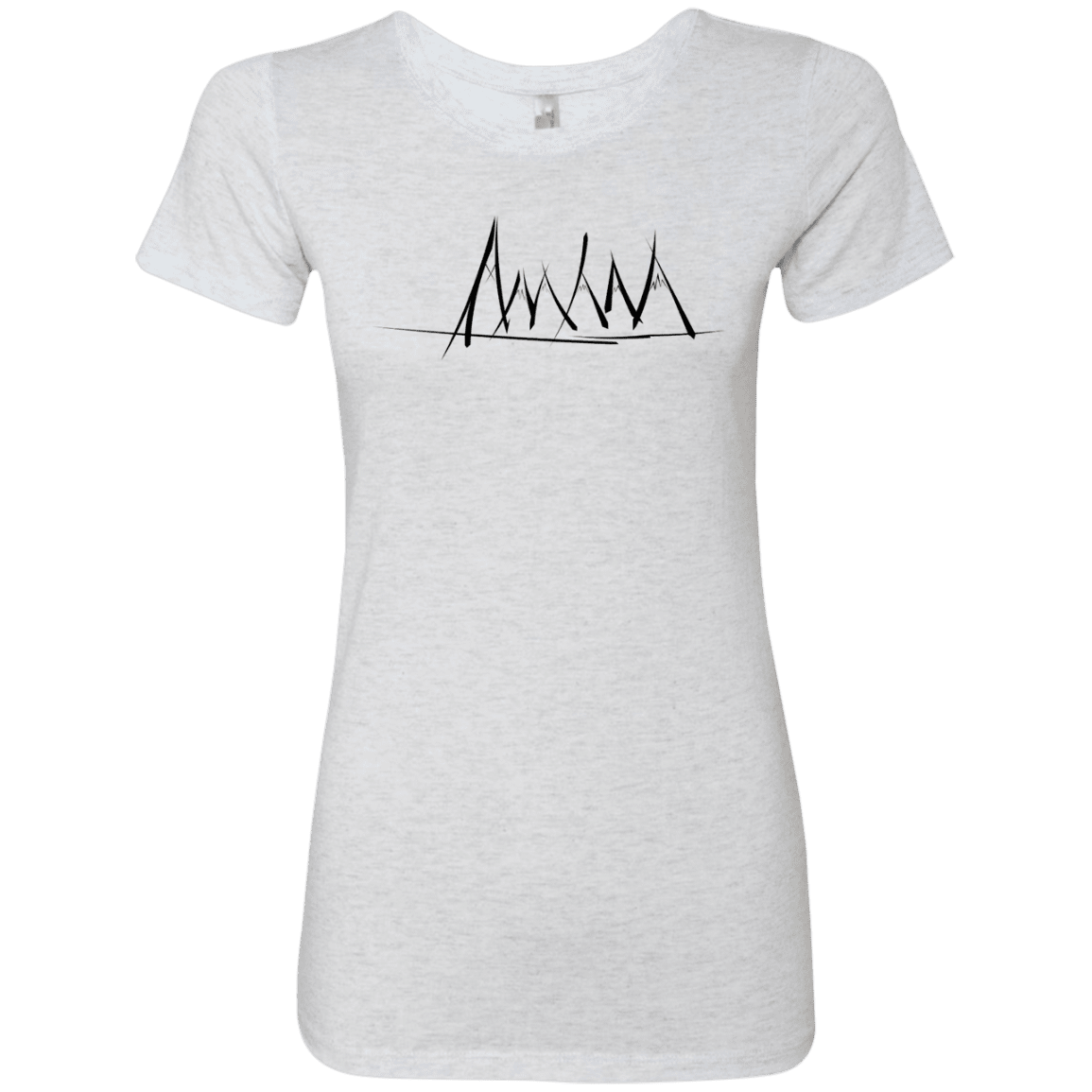 T-Shirts Heather White / S Mountain Brush Strokes Women's Triblend T-Shirt