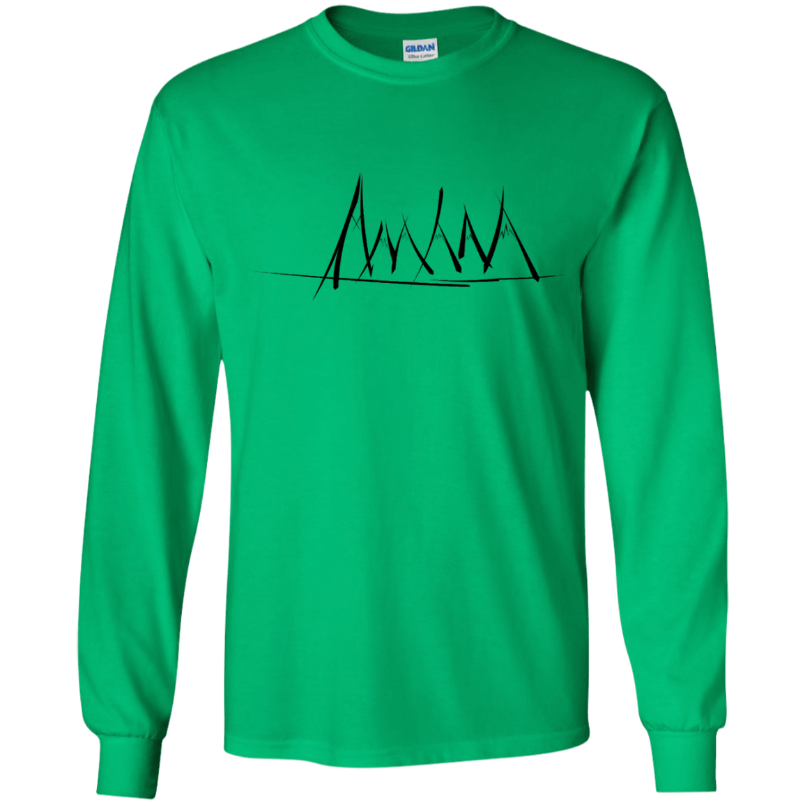 Mountain Brush Strokes Youth Long Sleeve T-Shirt