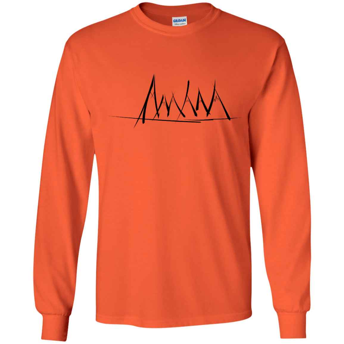 Mountain Brush Strokes Youth Long Sleeve T-Shirt