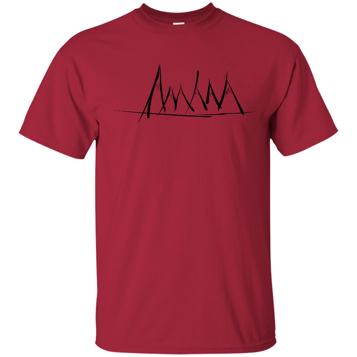 T-Shirts Cardinal / YXS Mountain Brush Strokes Youth T-Shirt