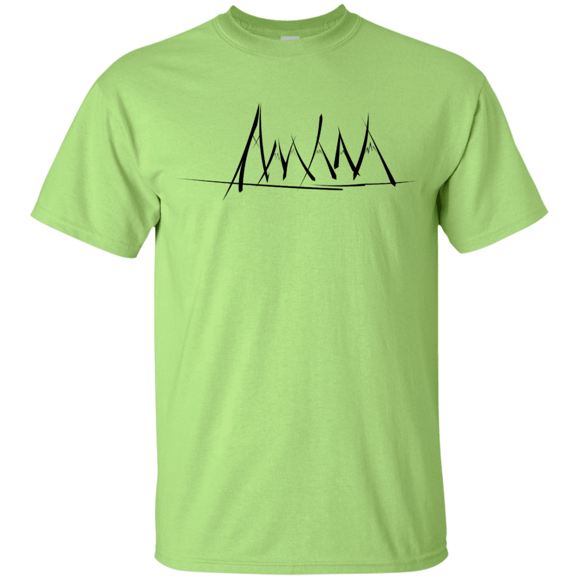 T-Shirts Mint Green / YXS Mountain Brush Strokes Youth T-Shirt