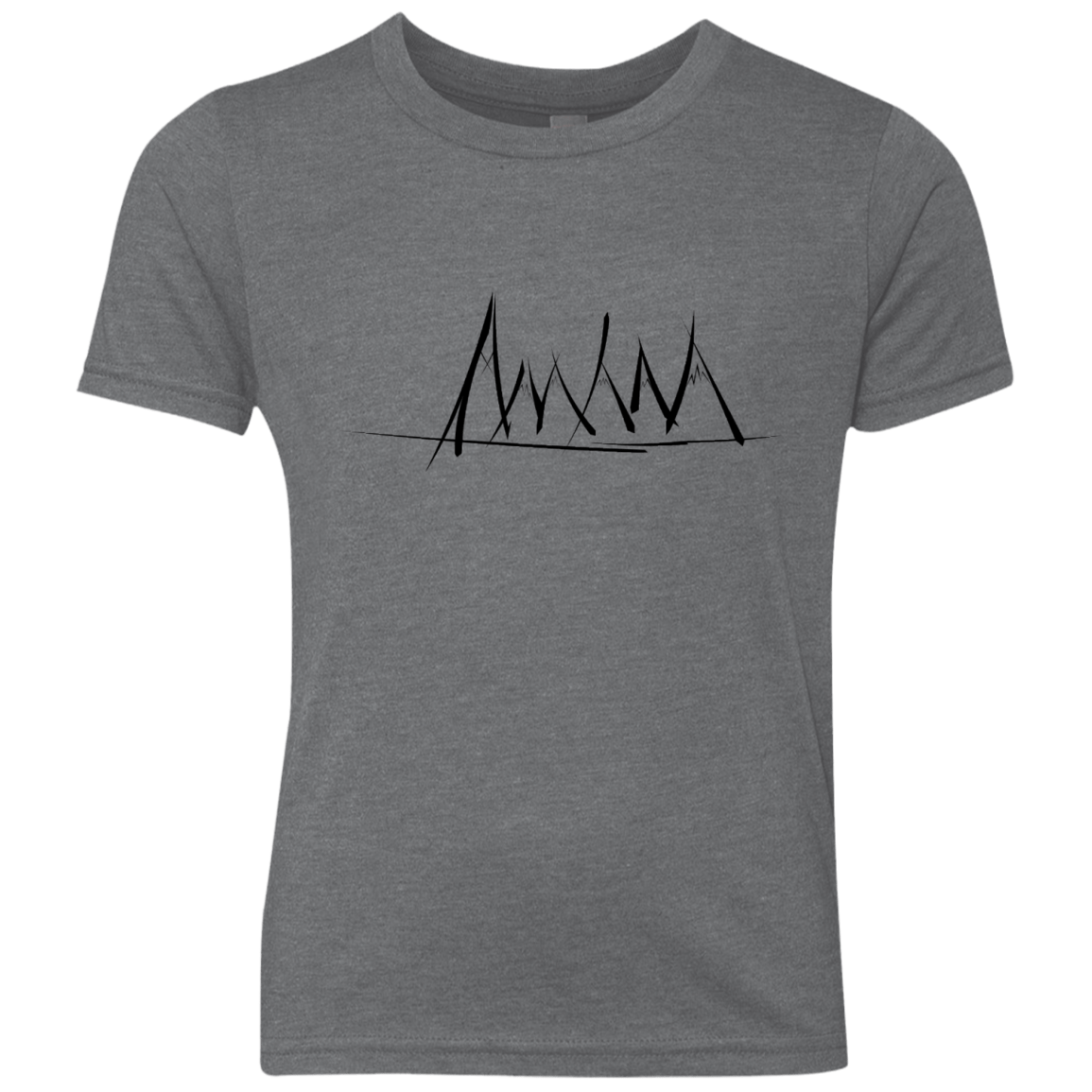 Mountain Brush Strokes Youth Triblend T-Shirt
