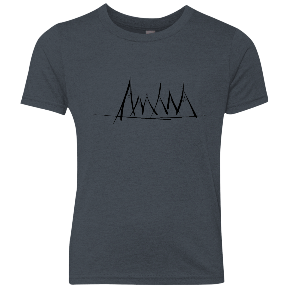 Mountain Brush Strokes Youth Triblend T-Shirt