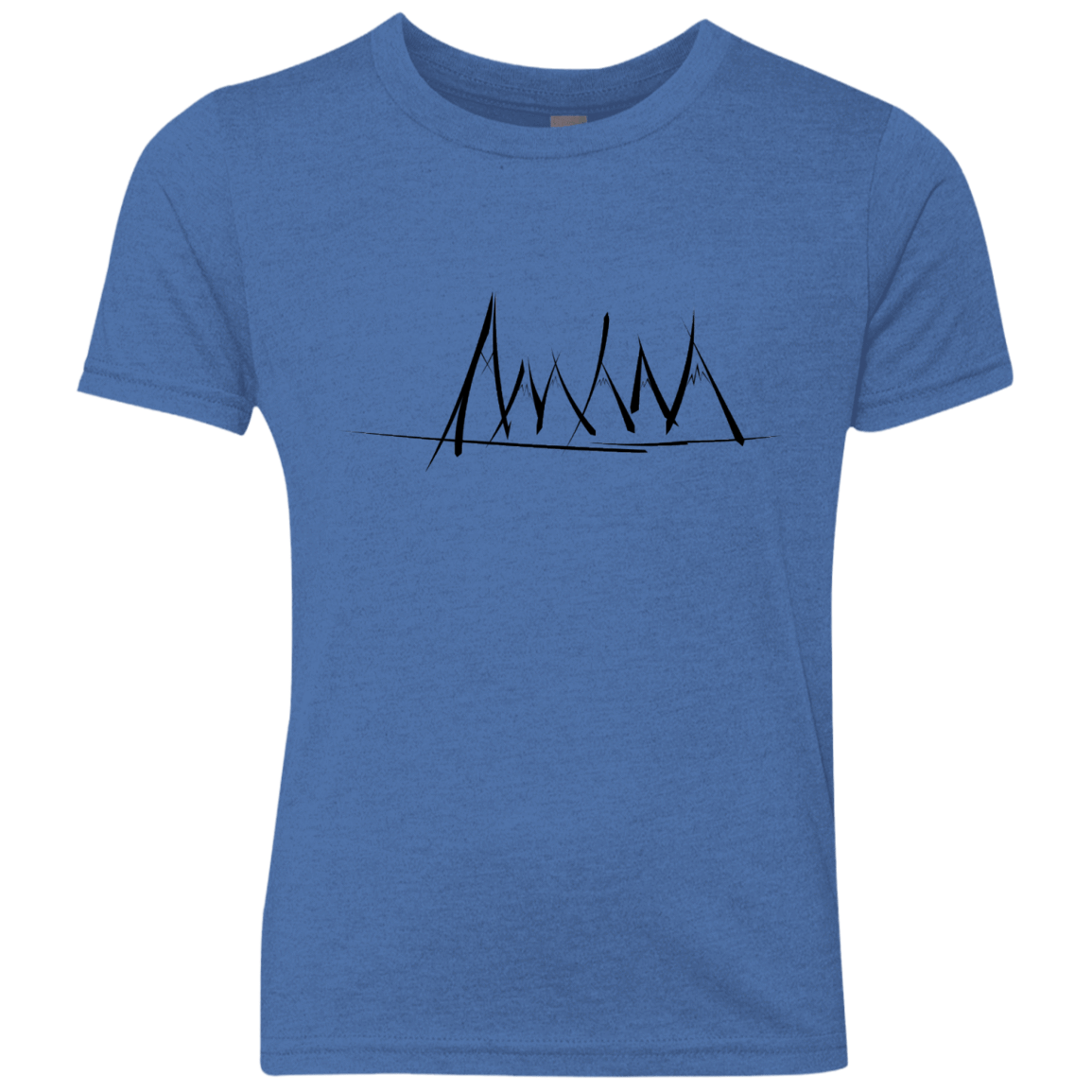 Mountain Brush Strokes Youth Triblend T-Shirt