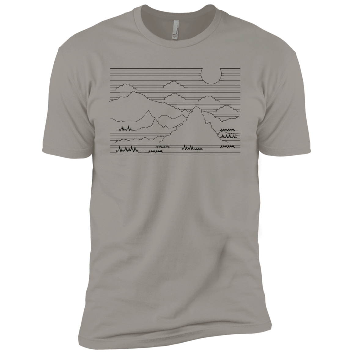 Mountain Line Art Boys Premium T-Shirt