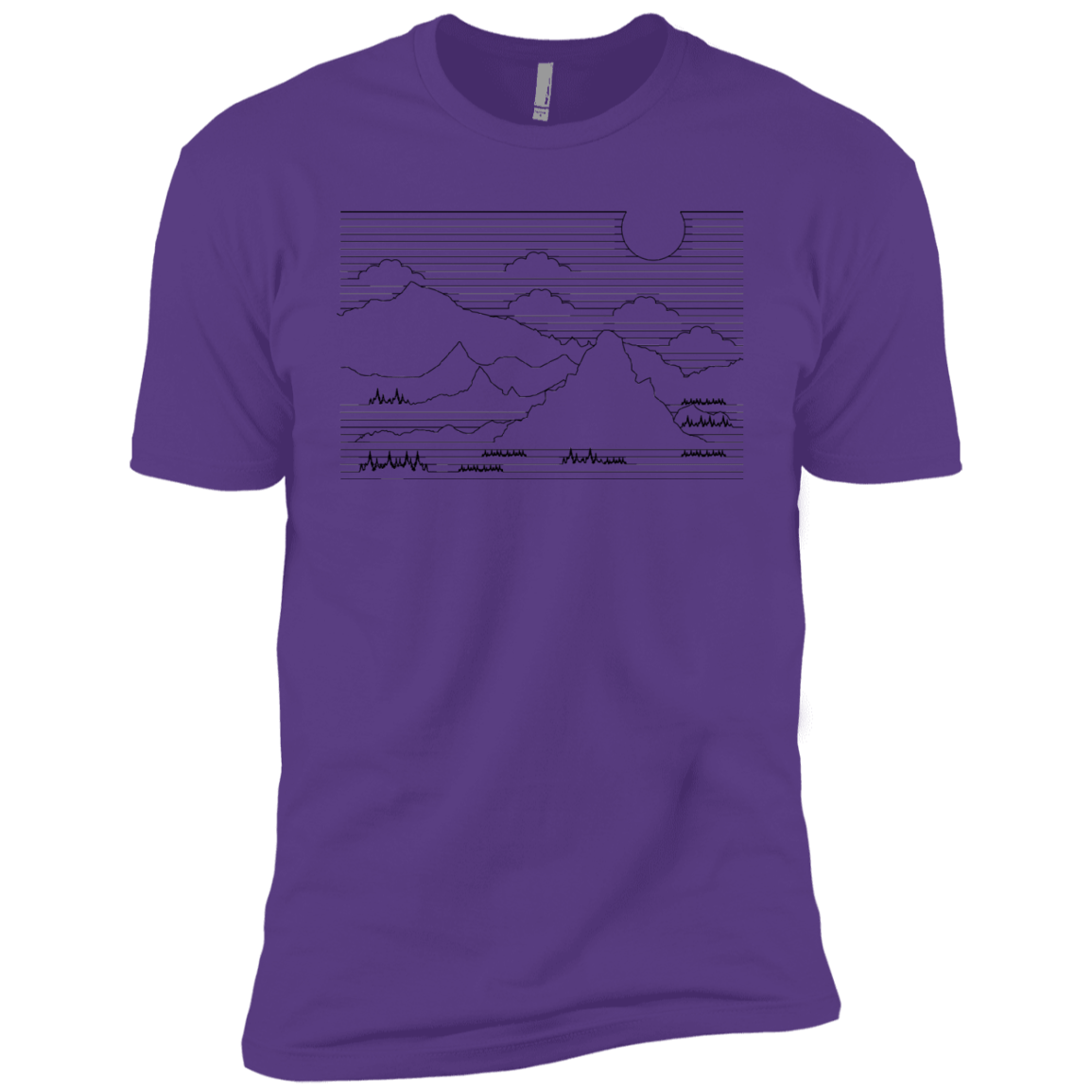 Mountain Line Art Boys Premium T-Shirt