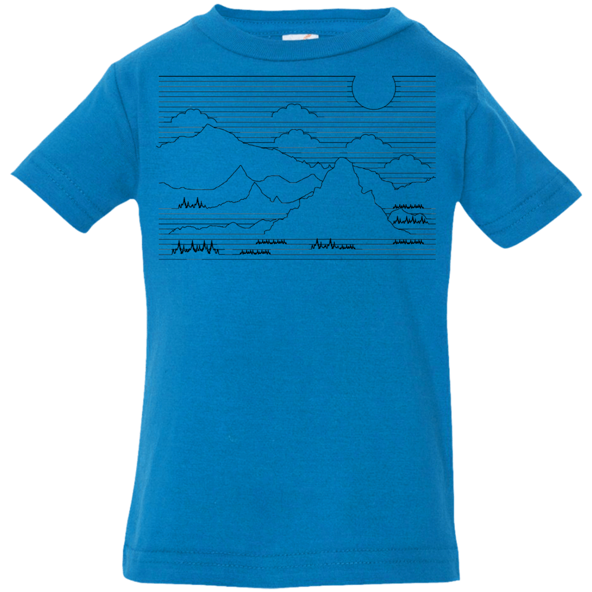 T-Shirts Cobalt / 6 Months Mountain Line Art Infant Premium T-Shirt