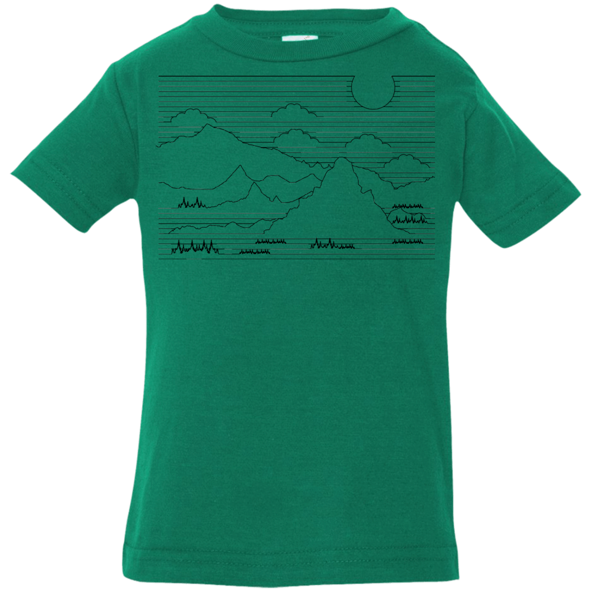 T-Shirts Kelly / 6 Months Mountain Line Art Infant Premium T-Shirt