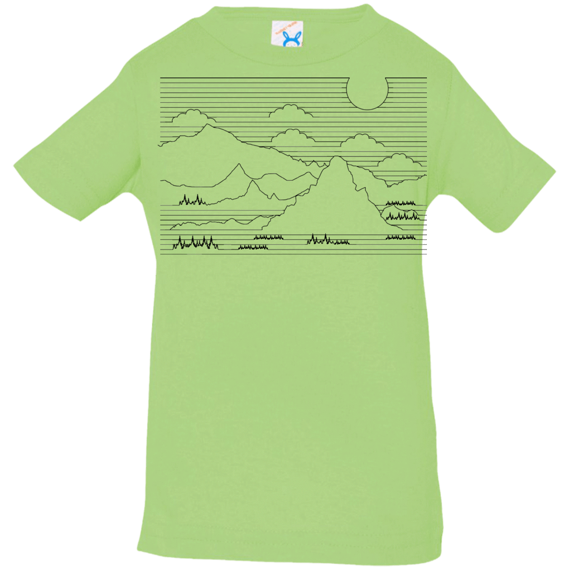 T-Shirts Key Lime / 6 Months Mountain Line Art Infant Premium T-Shirt