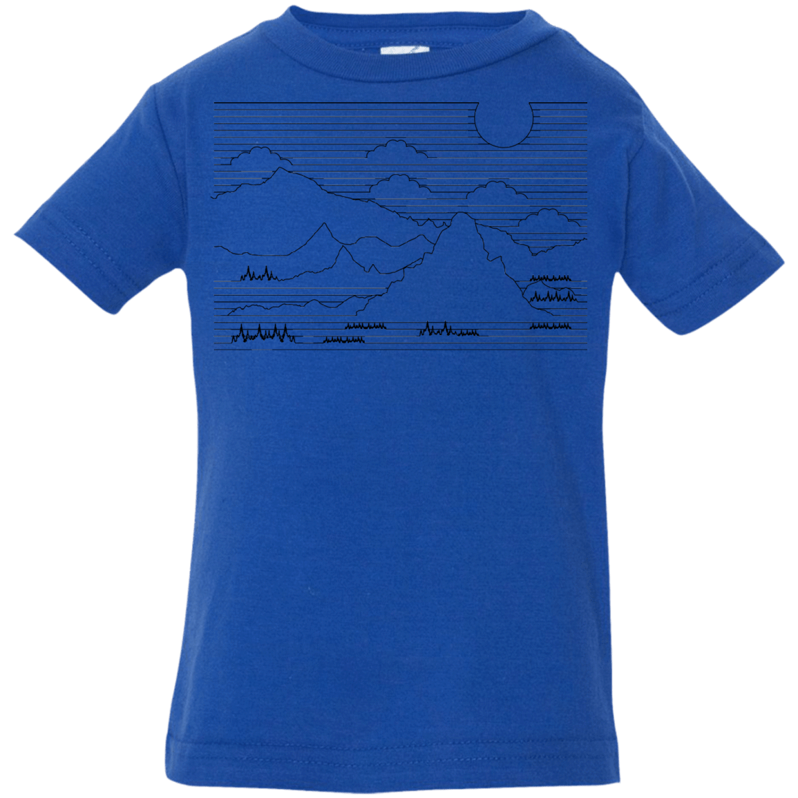 T-Shirts Royal / 6 Months Mountain Line Art Infant Premium T-Shirt