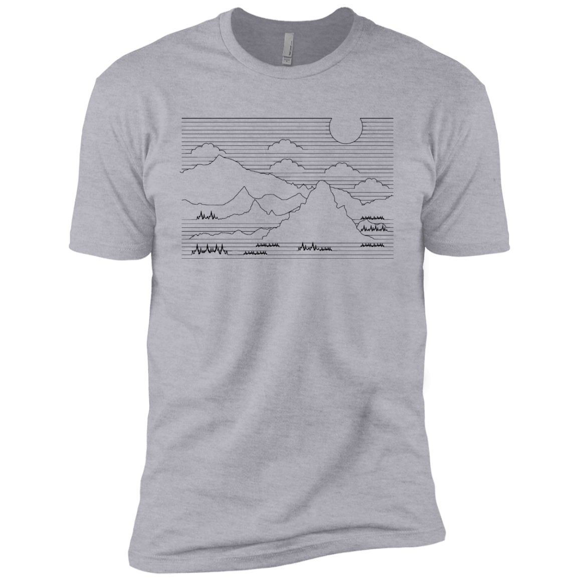 Mountain Line Art Men's Premium T-Shirt