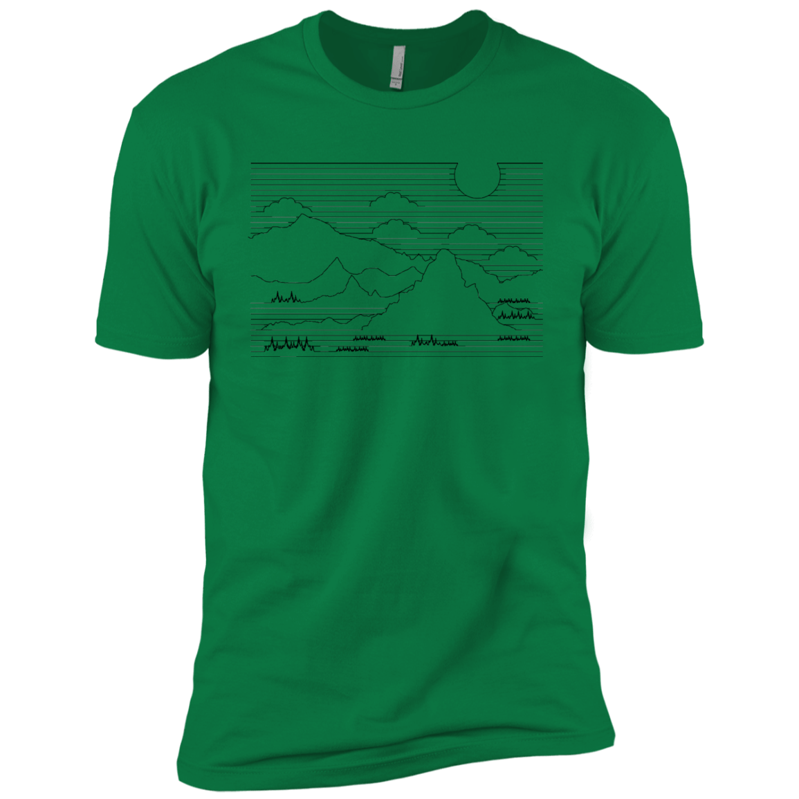 Mountain Line Art Men's Premium T-Shirt