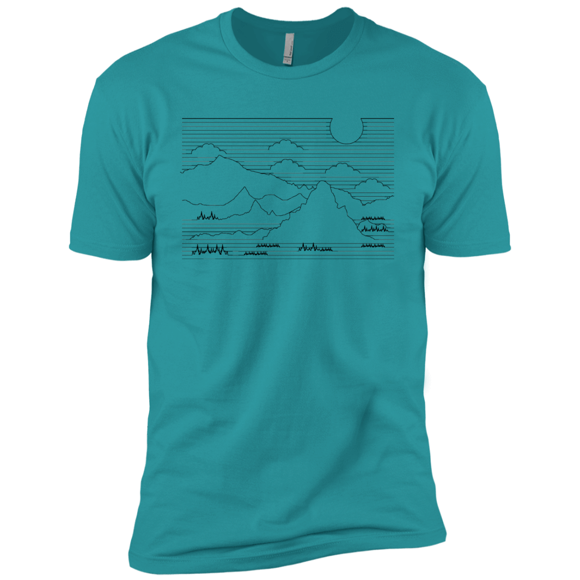 Mountain Line Art Men's Premium T-Shirt