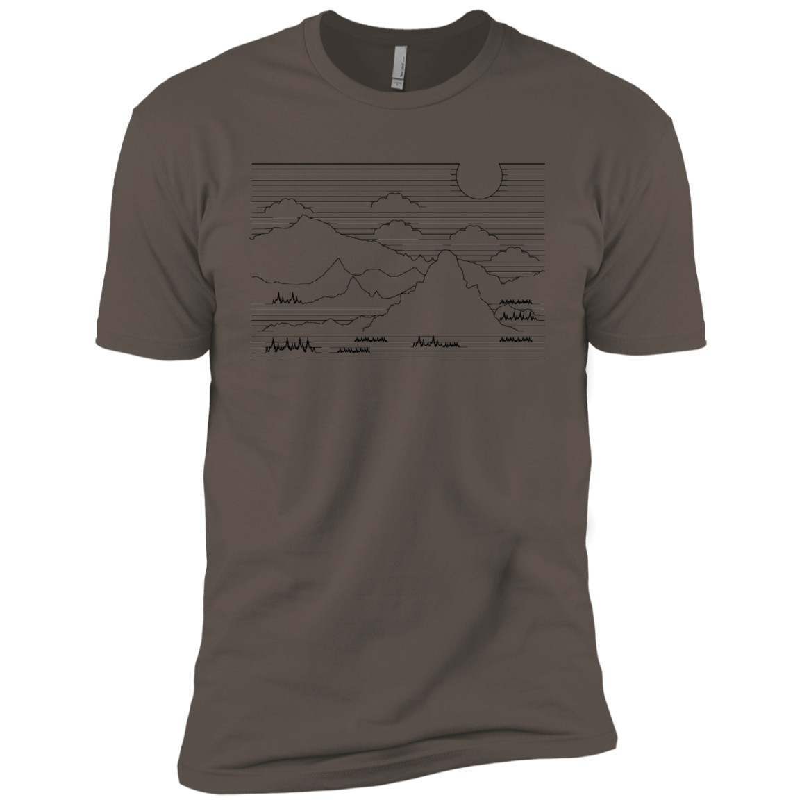 Mountain Line Art Men's Premium T-Shirt