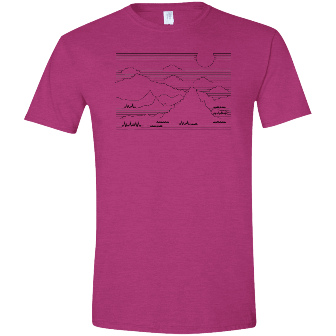 Mountain Line Art Men's Semi-Fitted Softstyle