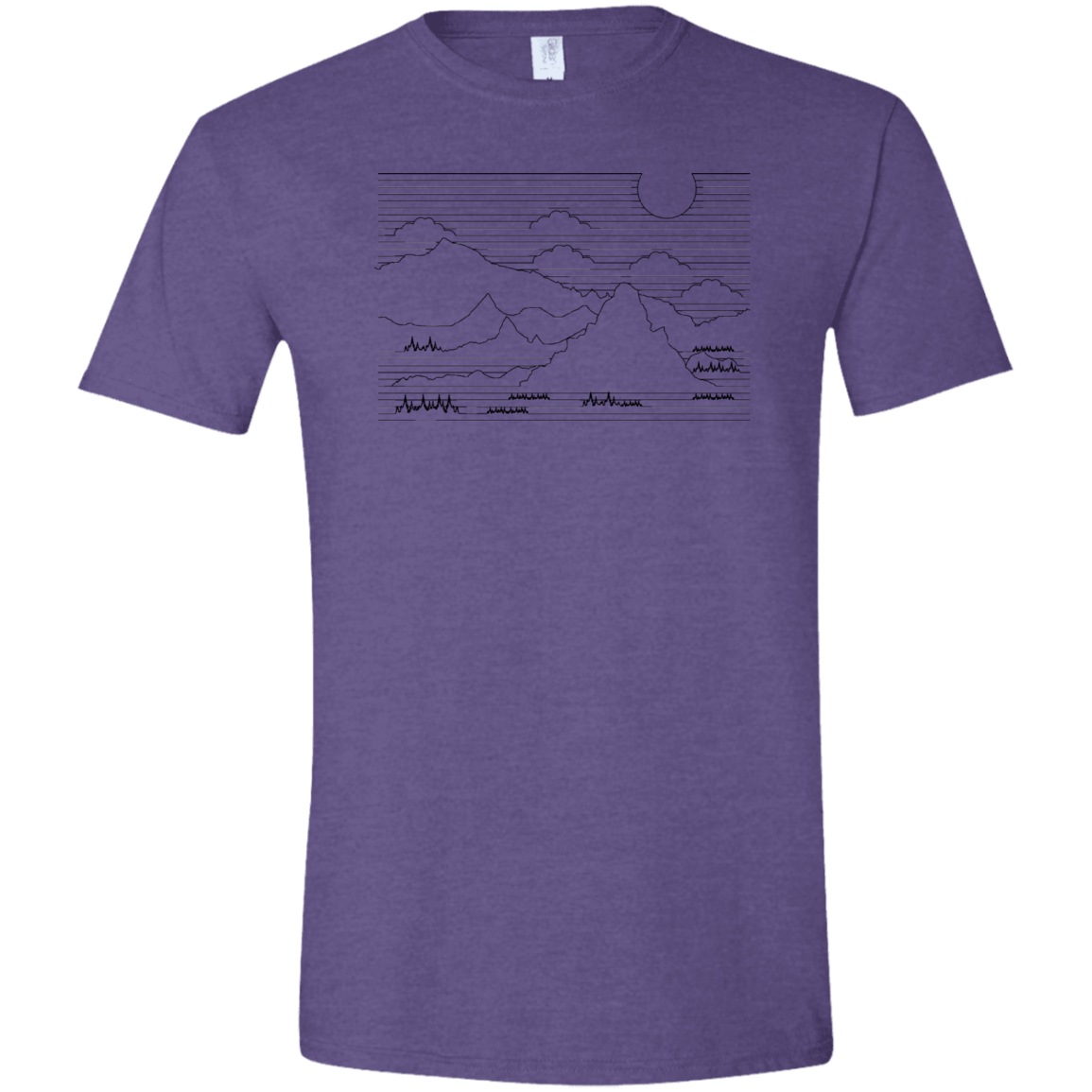 Mountain Line Art Men's Semi-Fitted Softstyle