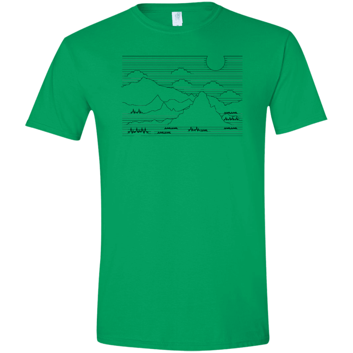 Mountain Line Art Men's Semi-Fitted Softstyle