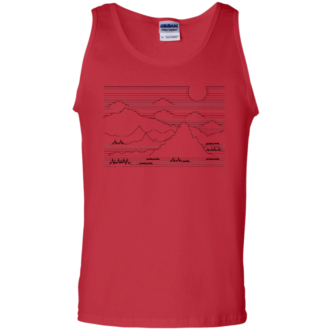 Mountain Line Art Men's Tank Top