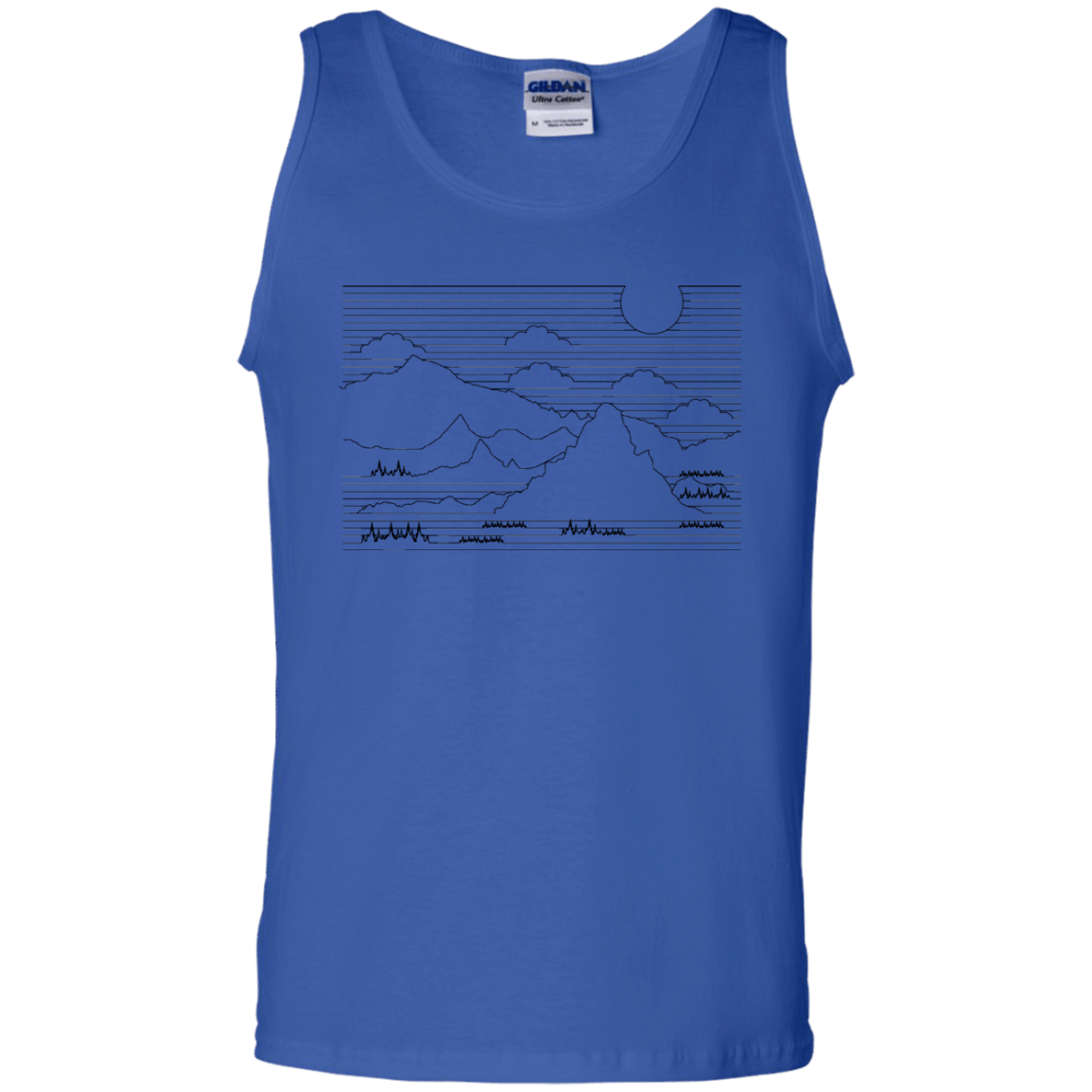 Mountain Line Art Men's Tank Top