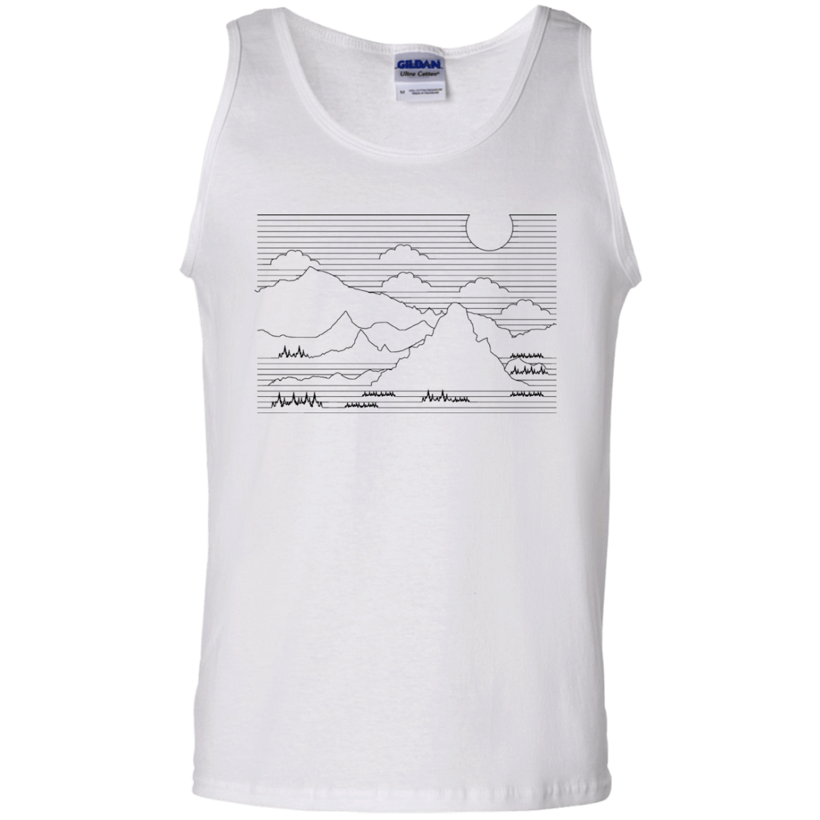 Mountain Line Art Men's Tank Top