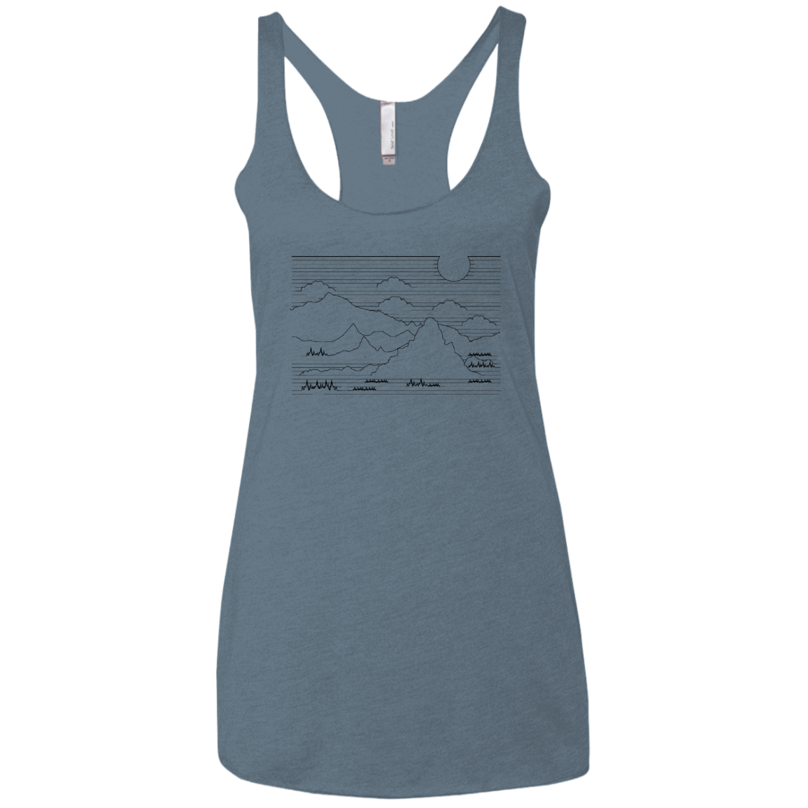 Mountain Line Art Women's Triblend Racerback Tank