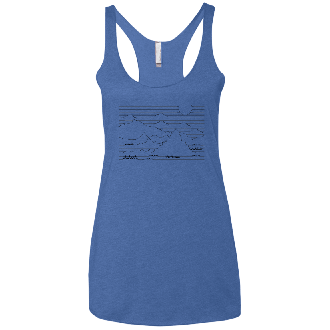 Mountain Line Art Women's Triblend Racerback Tank