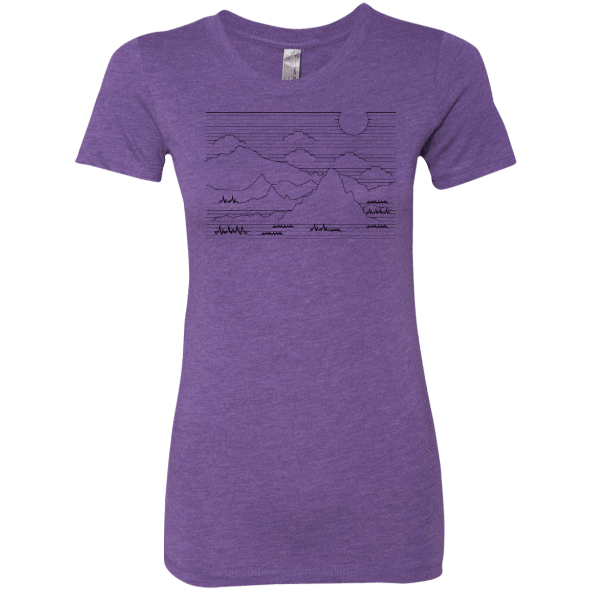 T-Shirts Purple Rush / S Mountain Line Art Women's Triblend T-Shirt