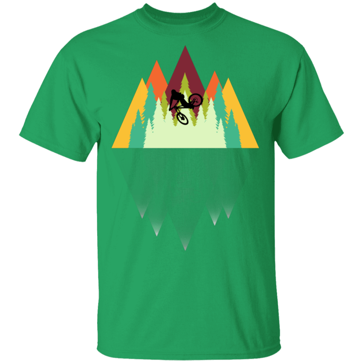 T-Shirts Irish Green / S Mountain Reflection Ride T-Shirt