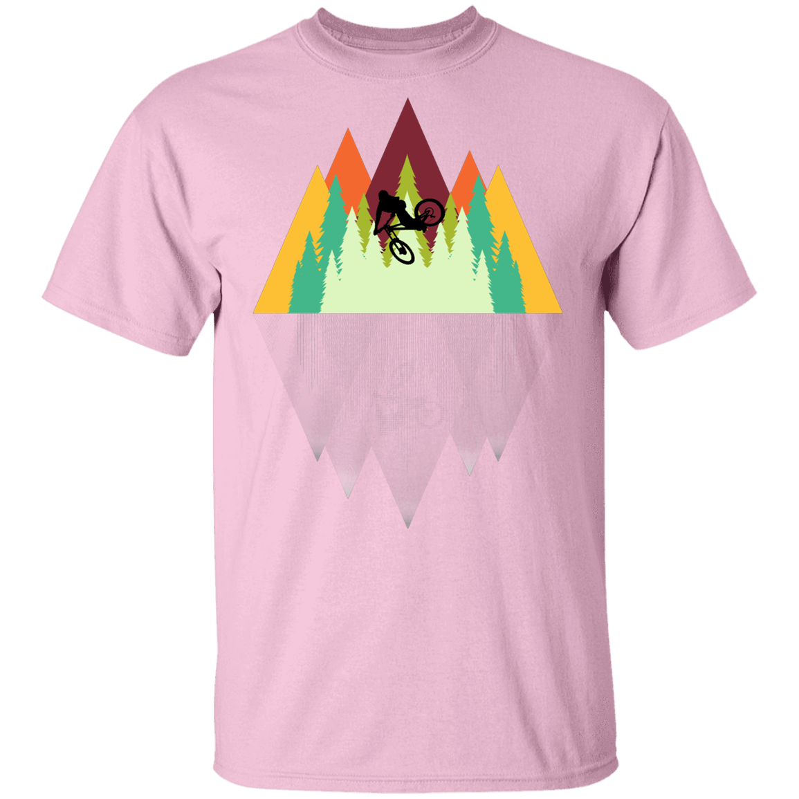 T-Shirts Light Pink / YXS Mountain Reflection Ride Youth T-Shirt