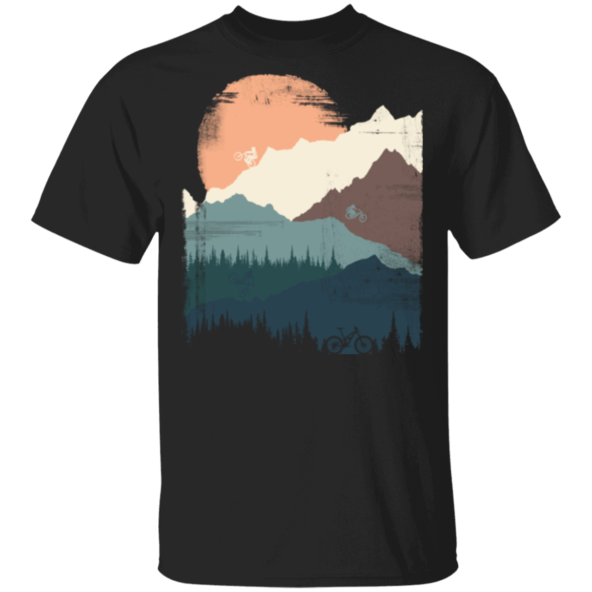 T-Shirts Black / S Mountain Sunset Ride T-Shirt