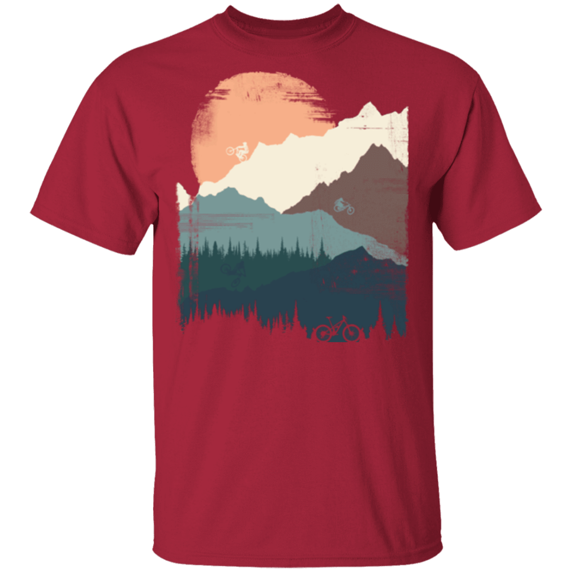 T-Shirts Cardinal / S Mountain Sunset Ride T-Shirt