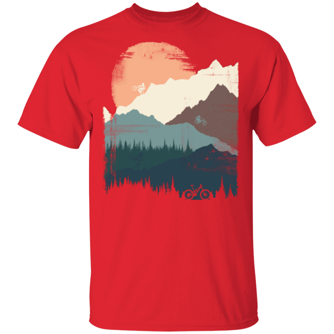 T-Shirts Red / S Mountain Sunset Ride T-Shirt