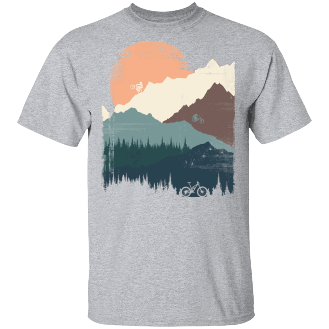 T-Shirts Sport Grey / S Mountain Sunset Ride T-Shirt
