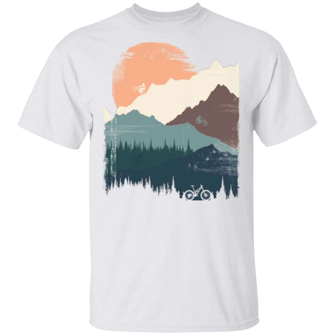 T-Shirts White / S Mountain Sunset Ride T-Shirt
