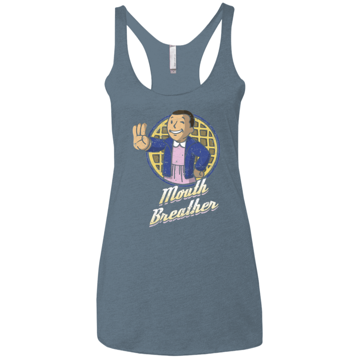 T-Shirts Indigo / X-Small Mouth Breather Women's Triblend Racerback Tank
