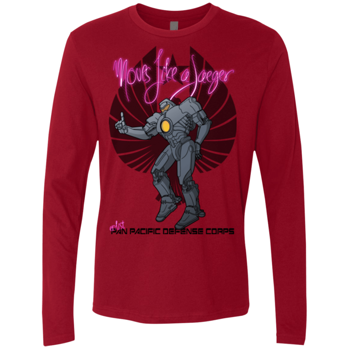 T-Shirts Cardinal / Small Moves Like A Jaegger Men's Premium Long Sleeve