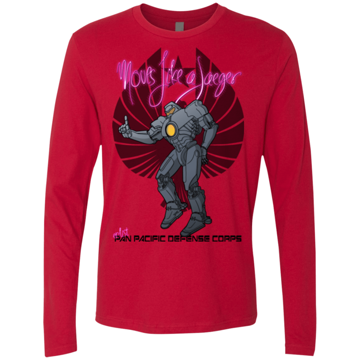 T-Shirts Red / Small Moves Like A Jaegger Men's Premium Long Sleeve